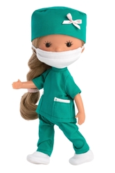 Llorens 52610 MISS MINIS HEALTH NURSE - bábika s celovinylovým telom - 26 cm