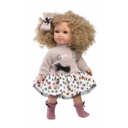Llorens 53549 ELENA - Realistische Puppe mit weichem Stoffkörper - 35 cm