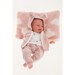 Antonio Juan 70150 CLARA- realistische Babypuppe mit Geräuschen und weichem Stoffkörper - 34 cm