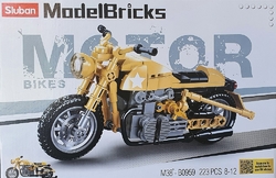 Americký vojenský motocykl - Sluban M38-B0959 - Model Bricks