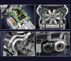 Benzinový 4válcový motor BUG W16 s převodovkou Mould King 10201 - MKing Engine
