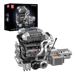 Benzinový 4válcový motor BUG W16 s převodovkou Mould King 10201 - MKing Engine