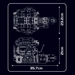 Benzinový 4válcový motor BUG W16 s převodovkou Mould King 10201 - MKing Engine