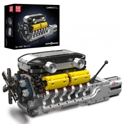 Automobilový 12válcový motor LAMBO V12 s převodovkou Mould King 10202 - MKing Engine