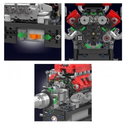Automobilový 8válcový motor FE V12 Mould King 10204 - MKing Engine