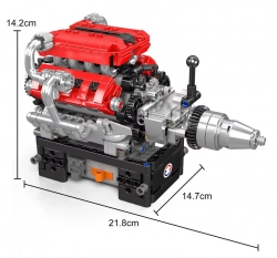 Automobilový 8válcový motor FE V12 Mould King 10204 - MKing Engine