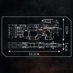Americká útočná puška SCAR Mould King -14015 - Military 1:1 - kopie