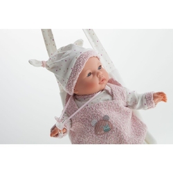 Antonio Juan 14156 BIMBA - Winking baby doll with sounds and soft fabric body - 37 cm