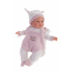 Antonio Juan 14156 BIMBA - Winking baby doll with sounds and soft fabric body - 37 cm