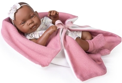 Antonio Juan 50288 MULATA - realistic baby doll with all-vinyl body - 42 cm