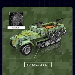 Kolopásový transportér Mould King 20027 - Military