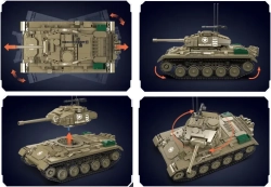 Americký tank M24 Chaffee R/C Mould King 20043 - Military