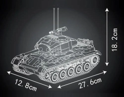 Americký tank M24 Chaffee R/C Mould King 20043 - Military