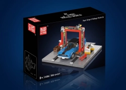 Autowerkstatt mit einem Dodge Challenger - Mould King 24086 - Mini World