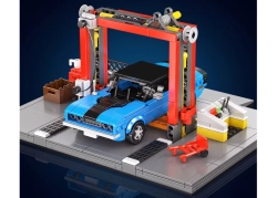 Autowerkstatt mit einem Dodge Challenger - Mould King 24086 - Mini World