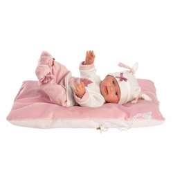 Llorens 26312 NEW BORN GIRL - realistic baby doll with all-vinyl body - 26 cm