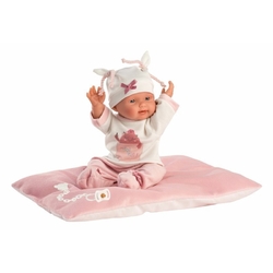 Llorens 26312 NEW BORN GIRL - realistic baby doll with all-vinyl body - 26 cm