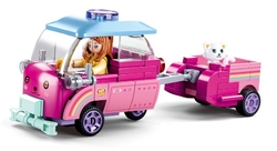 Touring car with pet trailer - Girl's Dream - Sluban M38-B0921C