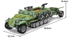 Kolopásový transportér Mould King 20027 - Military