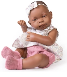 Antonio Juan 50288 MULATA - realistic baby doll with all-vinyl body - 42 cm