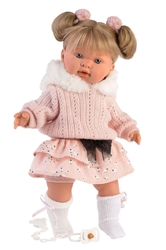 Llorens 42274 ALEXANDRA - realistic doll with sounds and soft fabric body - 42 cm