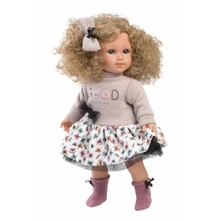 Llorens 53549 ELENA - Realistische Puppe mit weichem Stoffkörper - 35 cm