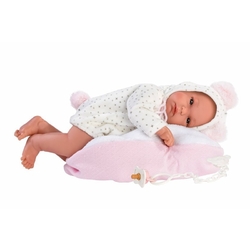 Llorens 63566 NEW BORN DOLL - realistic baby doll with all-vinyl body - 35 cm