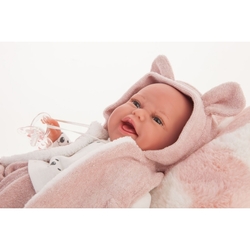 Antonio Juan 70150 CLARA- realistische Babypuppe mit Geräuschen und weichem Stoffkörper - 34 cm