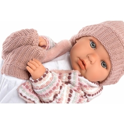 Llorens 42406 BABY JULIA - realistic doll with sounds and soft textile body - 42 cm