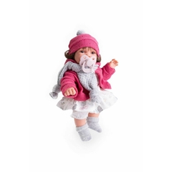 Antonio Juan 12033A PETIT HAIR - realistic doll with sounds and soft textile body - 27 cm