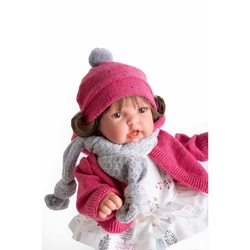 Antonio Juan 12033A PETIT HAIR - realistic doll with sounds and soft textile body - 27 cm