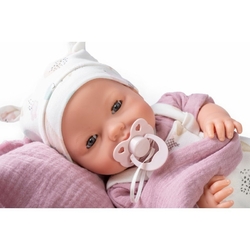 Antonio Juan 14257 BIMBA - Winking baby doll with sounds and soft fabric body - 37 cm