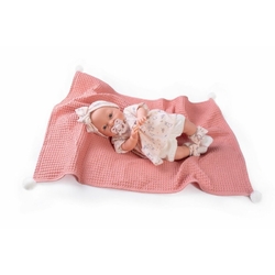 Antonio Juan 14258 BIMBA - Winking baby doll with sounds and soft fabric body - 37 cm