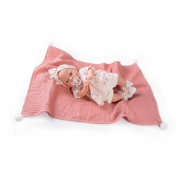 Antonio Juan 14258 BIMBA - Blinkende Babypuppe mit Geräuschen und weichem Stoffkörper - 37 cm