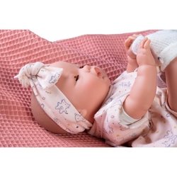 Antonio Juan 14258 BIMBA - mrkací panenka miminko se zvuky a měkkým látkovým tělem - 37 cm