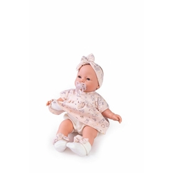 Antonio Juan 14258 BIMBA - Blinkende Babypuppe mit Geräuschen und weichem Stoffkörper - 37 cm