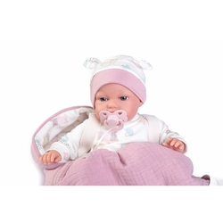 Antonio Juan 70251 TONETA - realistická panenka miminko se zvuky a měkkým látkovým tělem - 34 cm
