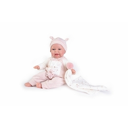Antonio Juan 70252 CLARA - realistická panenka miminko se zvuky a měkkým látkovým tělem - 34 cm