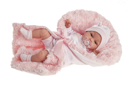 Antonio Juan 7030 TONETA - realistická panenka miminko se zvuky a měkkým látkovým tělem - 34 cm