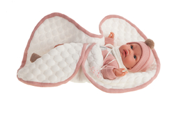 Antonio Juan 7049 TONETA - realistic baby doll with sounds and soft textile body - 34 cm