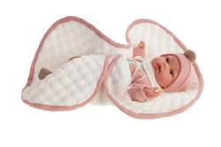 Antonio Juan 7049 TONETA - realistische Babypuppe mit Geräuschen und weichem Stoffkörper - 34 cm