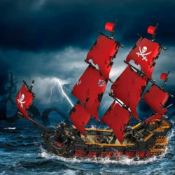 Pirate Ship Queen Anne's Revenge Mould King 13109 - Models