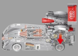 Závodní automobil Audi R8 LM-P 24 h Le Mans YC-23044 Bole Brick 1:10