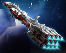 Spaceship Republic Attack Cruiser Mould King 21005 - MK Stars - kopie