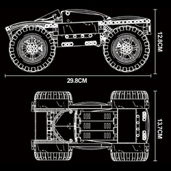 Off-road car  MK GIANT R/C Mould King 18025