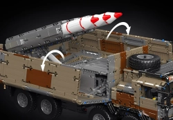 Mobilní R/C raketové odpalovací zažízení MLV-8x4 Mould King 20044 - Military - kopie