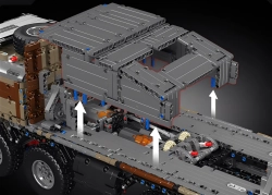 Mobilní R/C raketové odpalovací zažízení MLV-8x4 Mould King 20044 - Military - kopie