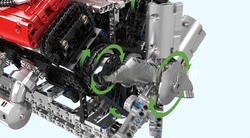 Mercedes AMG V8 Twin-Turbo-Automotor Mould King 10168 - MKing Engine - kopie