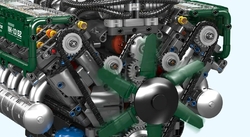 Tankový motor V8  Mould King 10182 - MKing Engine