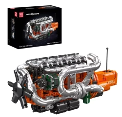 Řadový 6válcový motor Scania a převodovka 10200 Mould King